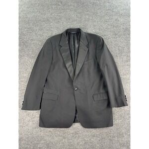 Vintage Brooks Brothers Tuxedo Jacket 45 L Black Wool Formal Wedding Designer